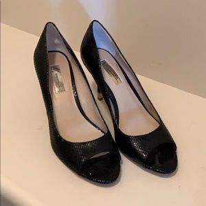 INC black leather heals